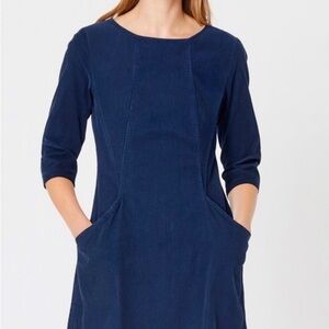 Boden Deep Blue Long Sleeve Dress- New With Tags- US size 8